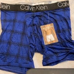 Calvin Klein Modal Boxer Briefs Medium Blue and black
